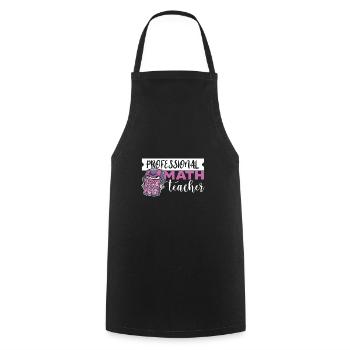 Mathematics Teacher Math Professor Design - Cooking Apron - black - Front - AI Model Male 185 dark (185cm)