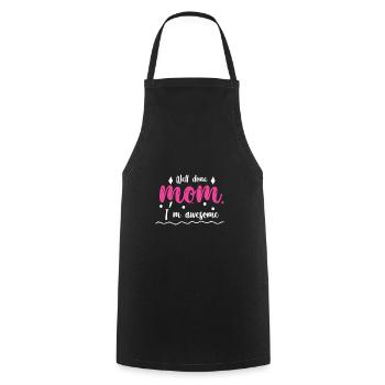 Mom Mother's Day Gift Idea Pregnant - Cooking Apron - black - Front - AI Model Male 185 dark (185cm)