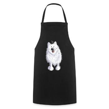 Der Spitz ist angekommen - Kochschürze - Schwarz - Vorne - AI Model Male 185 dark (185cm)
