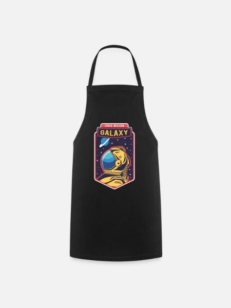 Space Galaxy Grafik - Kochschürze - Schwarz
