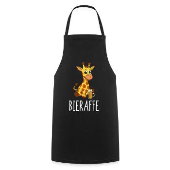 Bier Giraffe Bieraffe Bierliebhaber Tier - Kochschürze - Schwarz - Vorne - AI Model Male 185 dark (185cm)