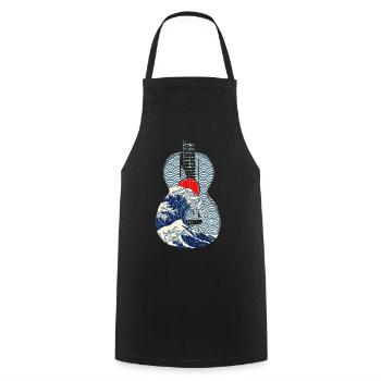 Guitarist Guitar Guitar Music Japanese Wave - Cooking Apron - black - Front - AI Model Male 185 dark (185cm)