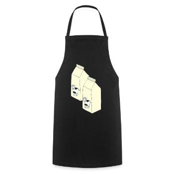 tetrapack milch - Kochschürze - Schwarz - Vorne - AI Model Male 185 dark (185cm)