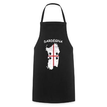 Sardinia Flag Sardinian Flag Sardegna Flag - Cooking Apron - black - Front - AI Model Male 185 dark (185cm)
