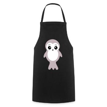 Kawaii phoque phoques phoques phoques animaux kawaii - Tablier de cuisine - noir - Devant - AI Model Male 185 dark (185cm)