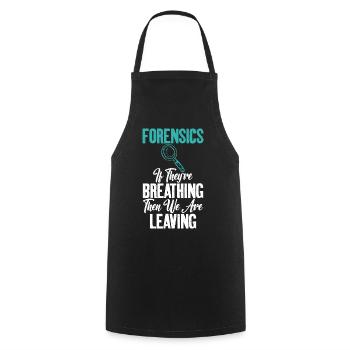 Quand vous respirez Forensic Science Graphics - Tablier de cuisine - noir - Devant - AI Model Male 185 dark (185cm)