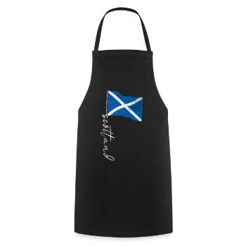 Drapeau de l’Écosse - Tablier de cuisine - noir - Devant - AI Model Male 185 dark (185cm)