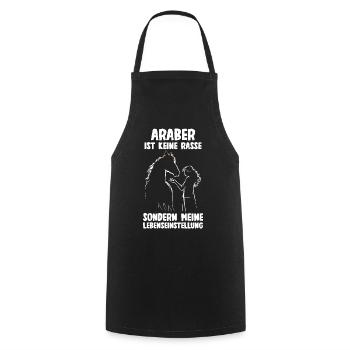 Pferd Reitsport Reiten Pferdesport Araber - Kochschürze - Schwarz - Vorne - AI Model Male 185 dark (185cm)
