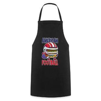 American Football Burger Spieler Cartoon Fan - Kochschürze - Schwarz - Vorne - AI Model Male 185 dark (185cm)