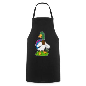 Randonnée à dos pour randonneurs canards - Tablier de cuisine - noir - Devant - AI Model Male 185 dark (185cm)