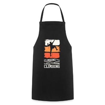 Escalade, Escalade, Montagne, Alpinisme, Sports, Nature - Tablier de cuisine - noir - Devant - AI Model Male 185 dark (185cm)