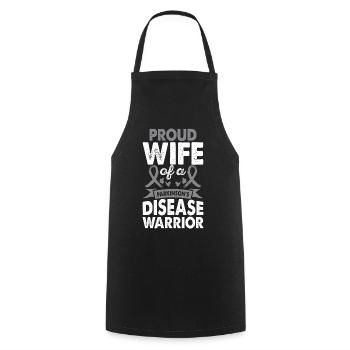 Wife of Parkinson's disease warrior - Cooking Apron - black - Front - AI Model Male 185 dark (185cm)