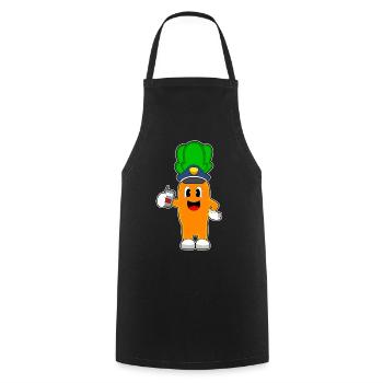 Carrot Policier Microphone Police - Tablier de cuisine - noir - Devant - AI Model Male 185 dark (185cm)