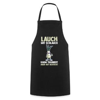 Bodybuilding Sport Fitness Lauch - Kochschürze - Schwarz - Vorne - AI Model Male 185 dark (185cm)