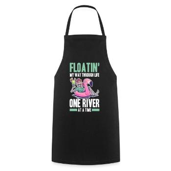 Rafting - Kochschürze - Schwarz - Vorne - AI Model Male 185 dark (185cm)
