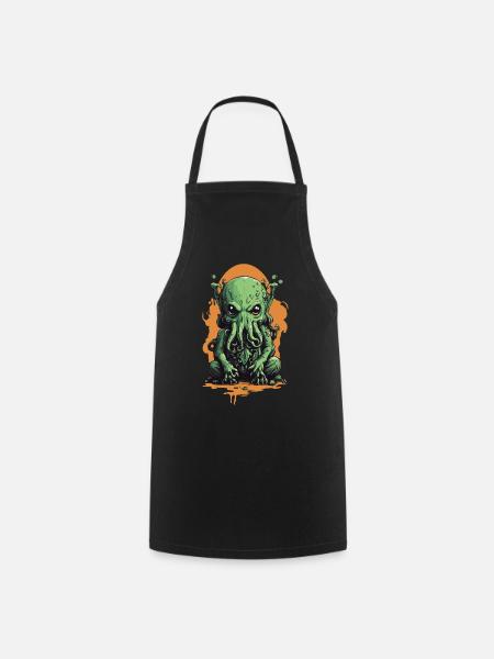 Gruselige Cthulhu's Nacht Halloween Mystik Design - Kochschürze - Schwarz