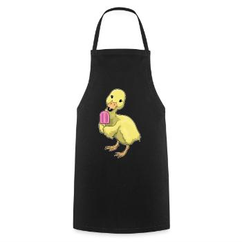 Popsicles au canard - Tablier de cuisine - noir - Devant - AI Model Male 185 dark (185cm)