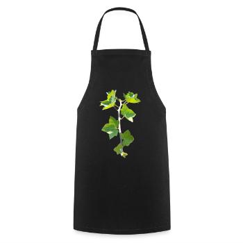 Lierre – Connexion à feuilles persistantes - Tablier de cuisine - noir - Devant - AI Model Male 185 dark (185cm)