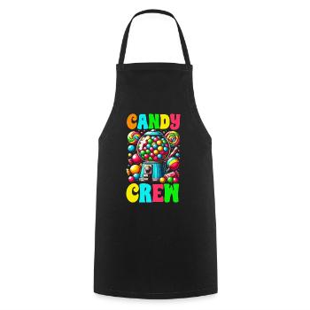 Candy Crew Decoration Candy Lover Sweet Tooth - Cooking Apron - black - Front - AI Model Male 185 dark (185cm)