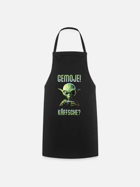 Guten Morgen Hessisch Gemoje Käffsche Kaffee - Kochschürze - Schwarz