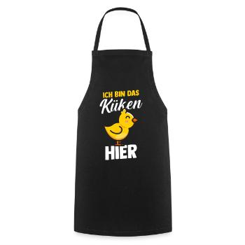 Éleveur de poulets Éleveur de ferme poussins - Tablier de cuisine - noir - Devant - AI Model Male 185 dark (185cm)
