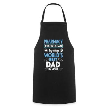 Pharmacien Technicien Pharmaceutique - Tablier de cuisine - noir - Devant - AI Model Male 185 dark (185cm)