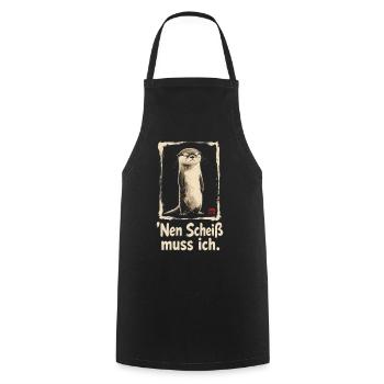 Otter Spruch Nen Scheiß Muss Ich - Kochschürze - Schwarz - Vorne - AI Model Male 185 dark (185cm)