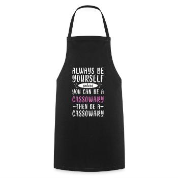 Casoars Retro Cassowary Bird Vintage - Tablier de cuisine - noir - Devant - AI Model Male 185 dark (185cm)