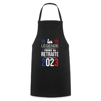 La Légende Prend Sa Retraite 2023 - Tablier de cuisine - noir - Devant - AI Model Male 185 dark (185cm)