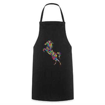 horse104 - Cooking Apron - black - Front - AI Model Male 185 dark (185cm)