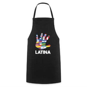 Cadeau de main Amérique latine Amérique latine Amérique du Sud - Tablier de cuisine - noir - Devant - AI Model Male 185 dark (185cm)