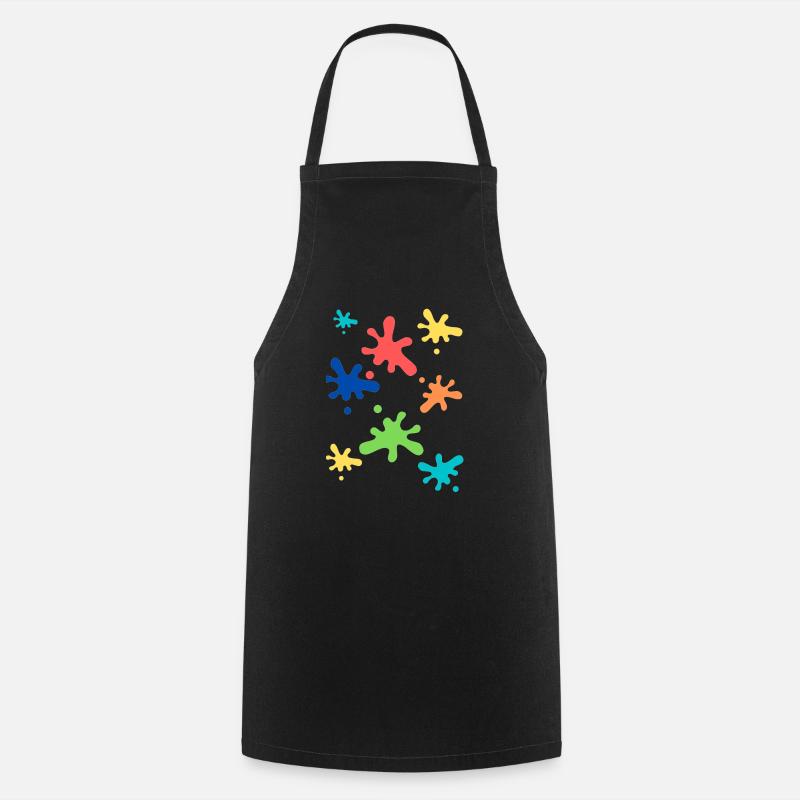 Tache de peinture - Tablier de cuisine - noir