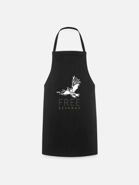 Libérez Assange Freedom pour Julian Assange Pigeon - Tablier de cuisine - noir