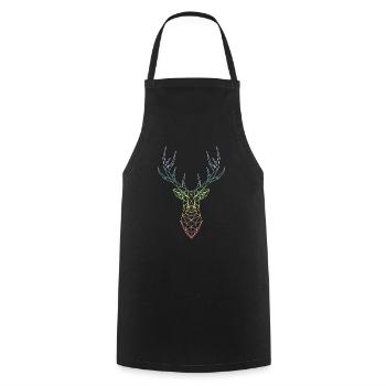 Cerf - Tablier de cuisine - noir - Devant - AI Model Male 185 dark (185cm)
