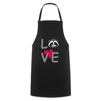 Amateur de raton laveur - Tablier de cuisine - noir - Devant - AI Model Male 185 dark (185cm)