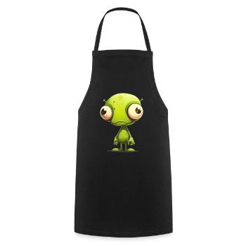 Alien - Cooking Apron - black - Front - AI Model Male 185 dark (185cm)