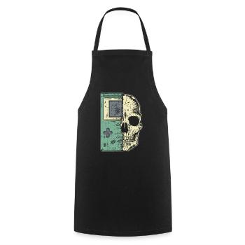 game boy skull - Kochschürze - Schwarz - Vorne - AI Model Male 185 dark (185cm)
