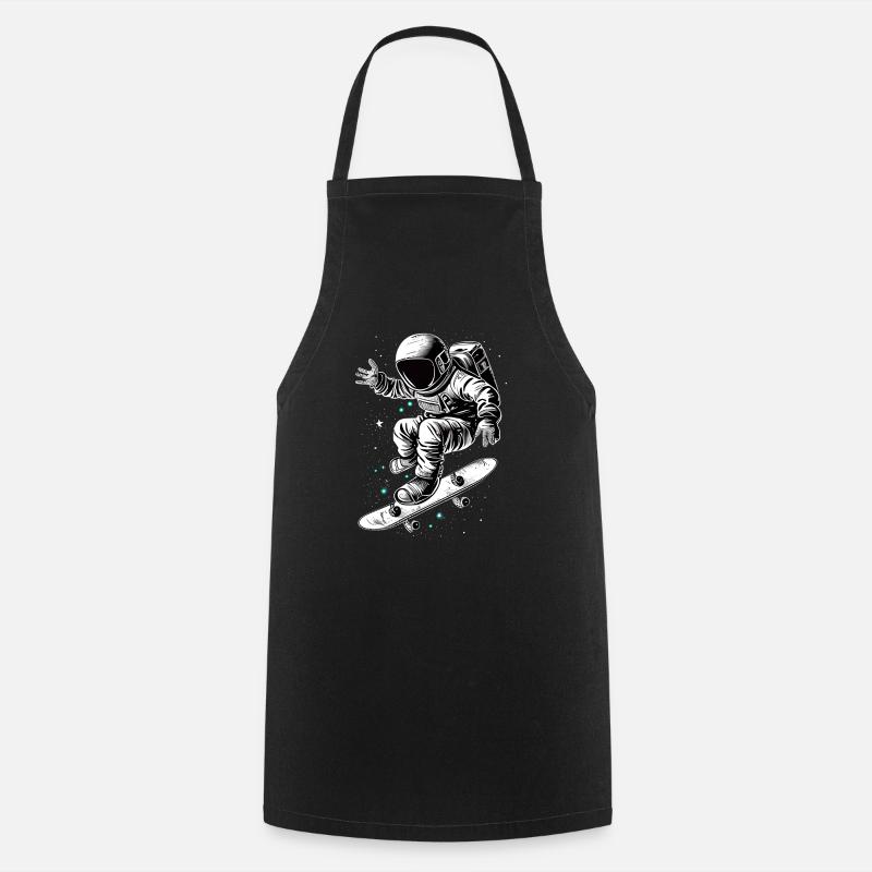 Skater Astronaut - Cooking Apron - black