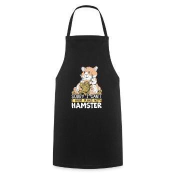Hamster Lover Hamster Propriétaire Rodent Pet Hammy - Tablier de cuisine - noir - Devant - AI Model Male 185 dark (185cm)
