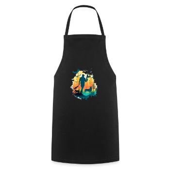 Marc the Hunter - Cooking Apron - black - Front - AI Model Male 185 dark (185cm)