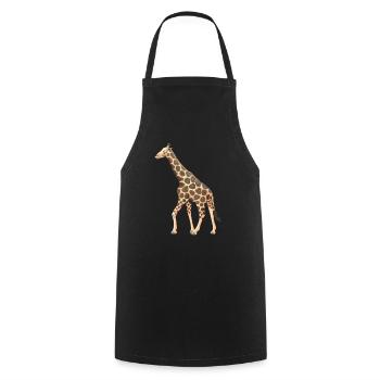 Giraffe - Kochschürze - Schwarz - Vorne - AI Model Male 185 dark (185cm)
