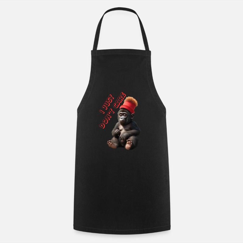 Don't care - Cooking Apron - black