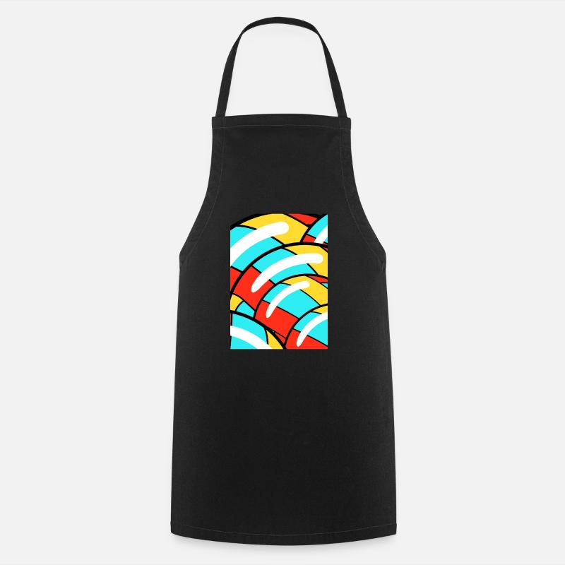 Dessin Multicolore - Tablier de cuisine - noir