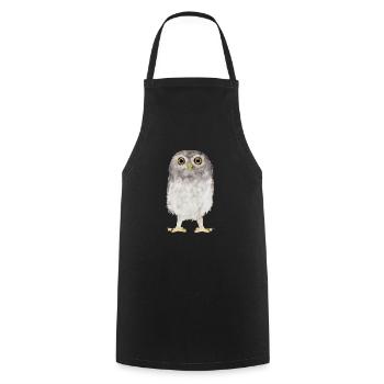 Hibou - Tablier de cuisine - noir - Devant - AI Model Male 185 dark (185cm)