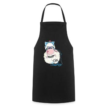 Wolly Sheepling gambles - Cooking Apron - black - Front - AI Model Male 185 dark (185cm)