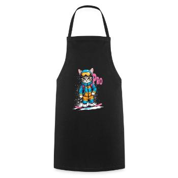 Snowboarding Kitty Pro - Kochschürze - Schwarz - Vorne - AI Model Male 185 dark (185cm)