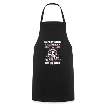 Correctional Officer Is Not A Job - Cooking Apron - black - Front - AI Model Male 185 dark (185cm)