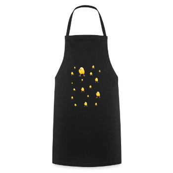 Chick Alarm - Cooking Apron - black - Front - AI Model Male 185 dark (185cm)