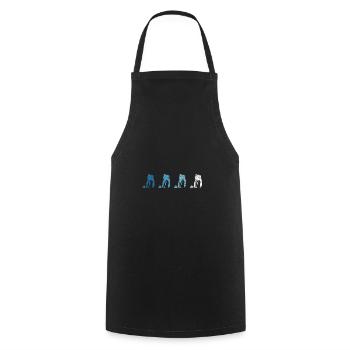 Curling sur glace Curling Retro Cadeau - Tablier de cuisine - noir - Devant - AI Model Male 185 dark (185cm)
