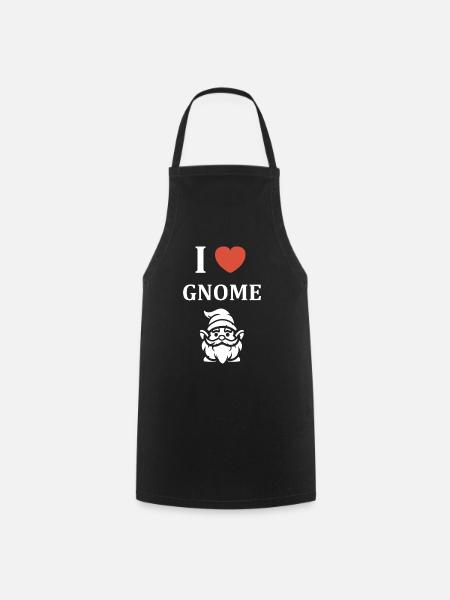 Ich liebe Gnome - Kochschürze - Schwarz